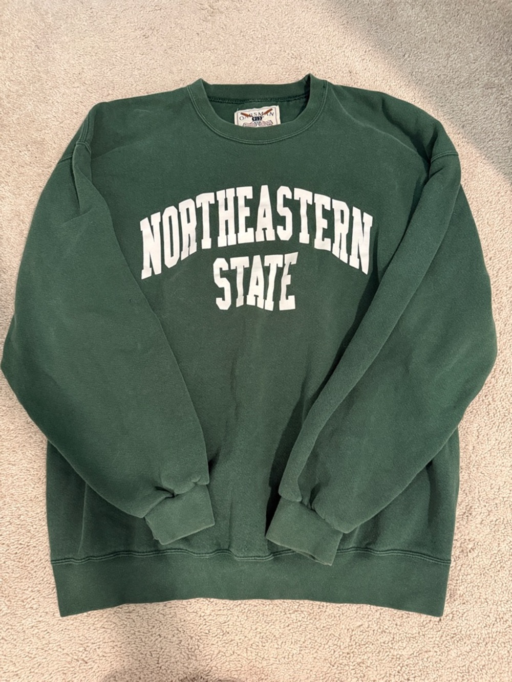 Classic Forest Green Collegiate Crewneck Sweatshirt